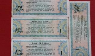 中国银行外汇兑换券